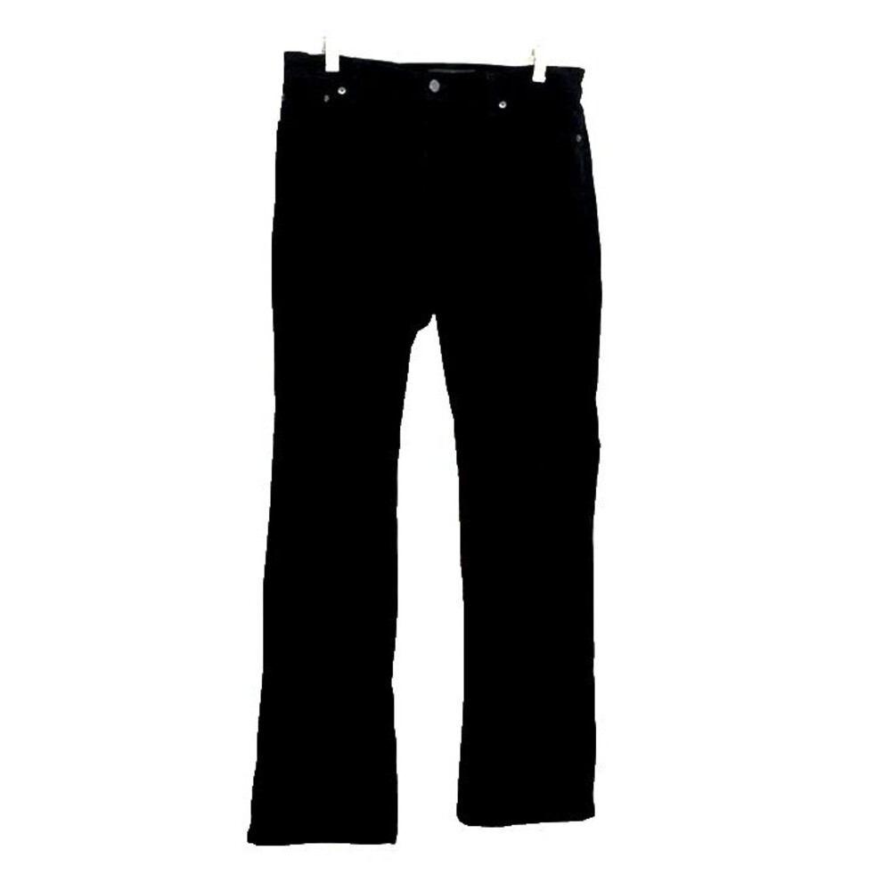 LRL Ralph Lauren Jeans Co Corduroy Pants Women's SZ 12 Black Straight Leg Jeans